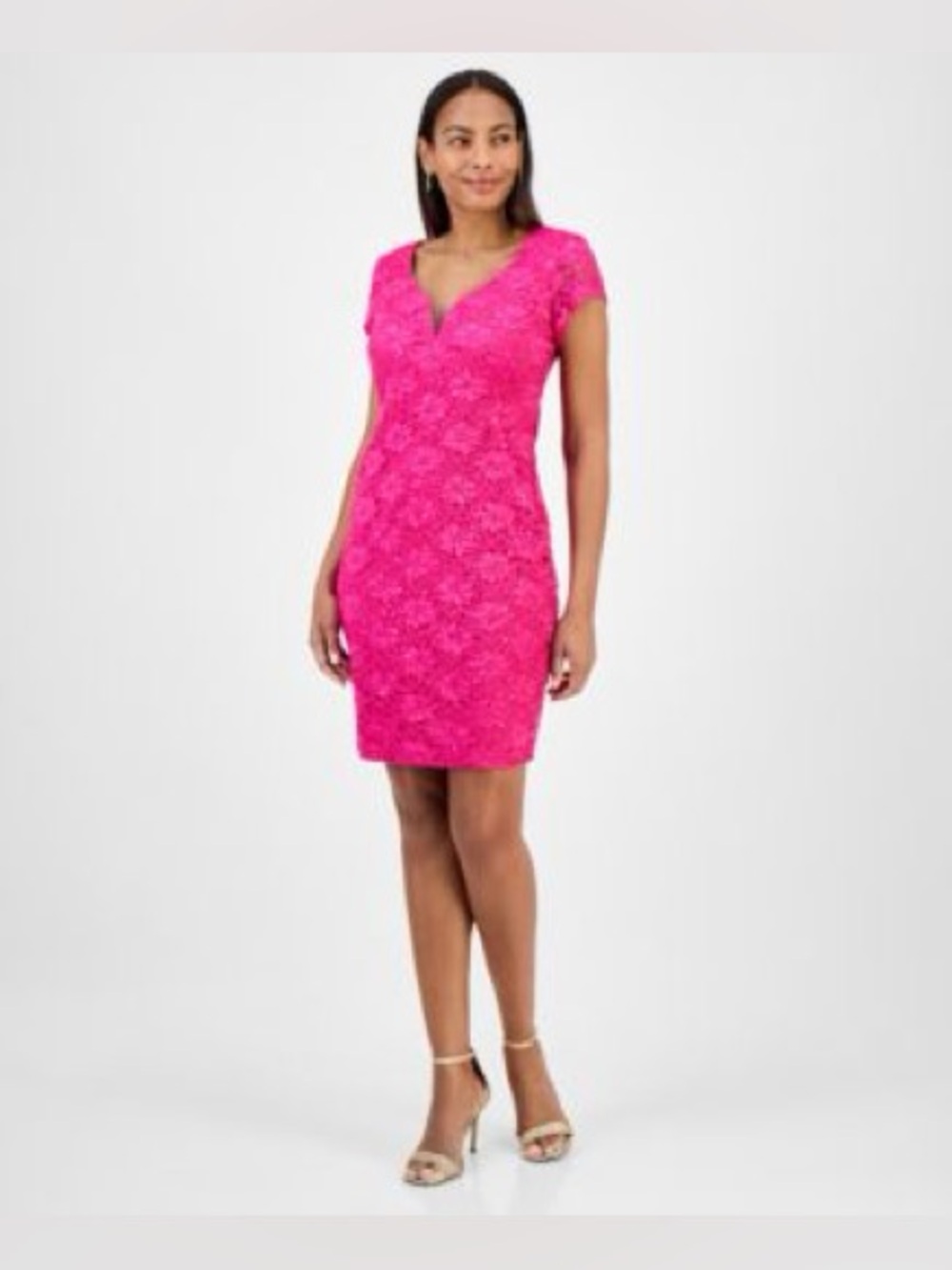 Ann Taylor Hot Pink Lace Dress NEW